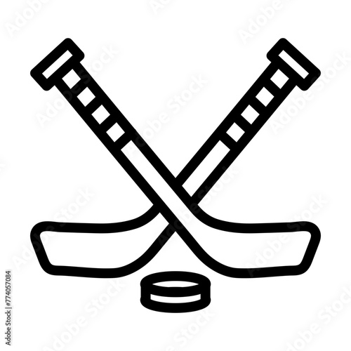 icehockey Vector Line Icon Design