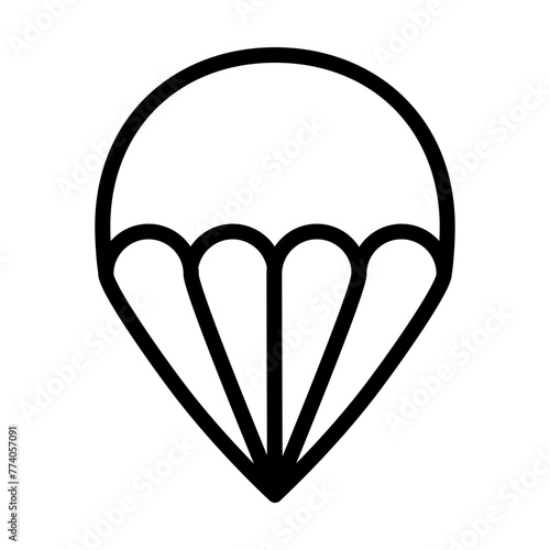paratrooping Vector Line Icon Design