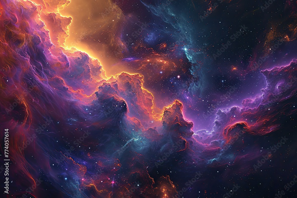 Abstract patterns background resembling cosmic phenomena, Background ...