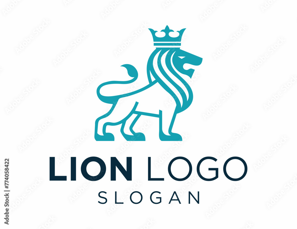 Obraz premium Logo about Lion created using the CorelDraw application. on a white background.
