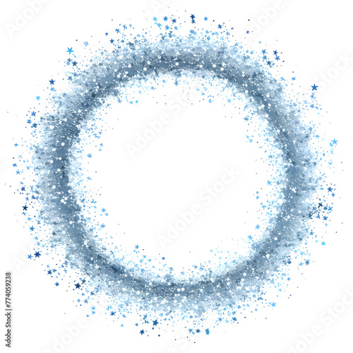 abstract blue background with circles. Generative AI
