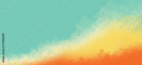 Natural background with gradient orange-green tones.