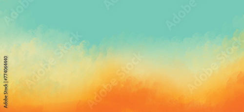 Natural background with gradient orange-green tones.