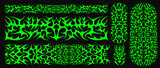 Cyber Sigilism Tattoo Style Sharp Shapes Vector Design. Cool Neo-Tribal Pattern Texture. Y2k Futuristic Acid Backdrop.