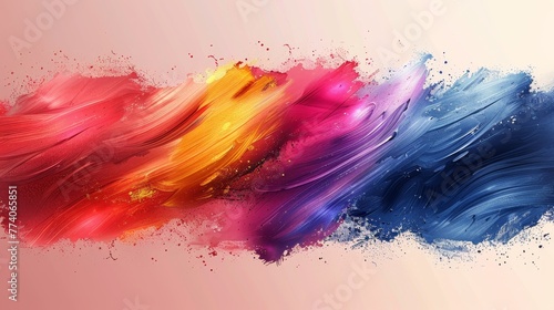 An abstract brush paint texture design acrylic stroke poster over a square frame modern illustration is perfect for a headline, logo, or sale banner.