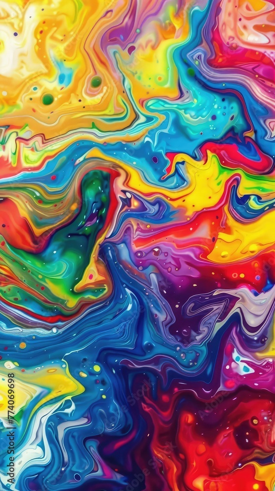 Paints of different colors are spilled on the surface. Color paternus is a riot of colors. Mixing paints of different colors. Paints of different colors are spilled on the surface. Color paternus is a riot of colors. Mixing paints of different colors.