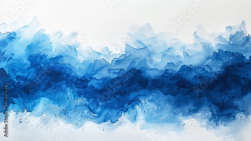 Painting abstract watercolors on a white background photo