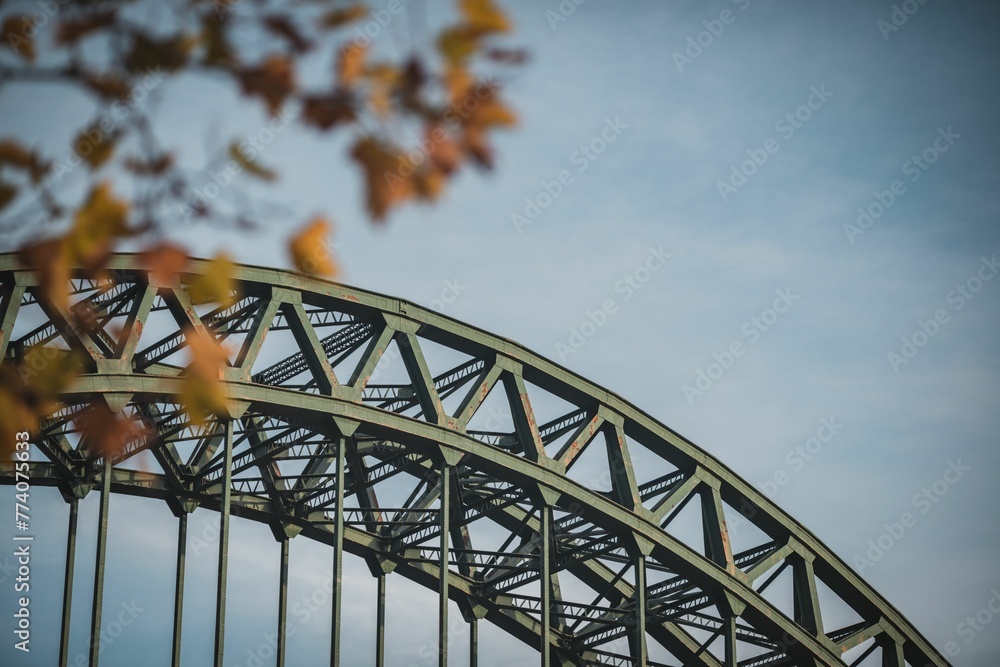 Scenic shot of the Tyne Bridge against the blue sky Scenic shot of the Tyne Bridge against the blue sky