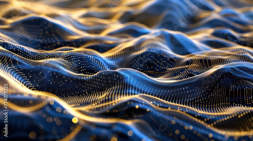 Explore a digital sea of tranquility with this stunning 3D wave pattern © DP