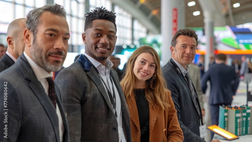 Group of professionals at B2B conference held in a corporate environment. Business event. Networking event. Selective focus. Group of professionals at B2B conference held in a corporate environment. Business event. Networking event. Selective focus.