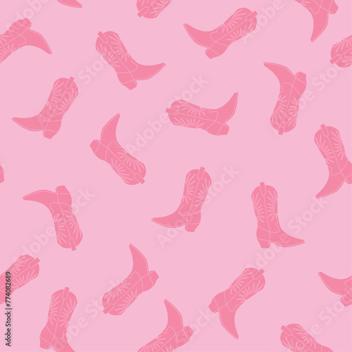 Vector retro cowgirl boots howdy cowboy western wild west
