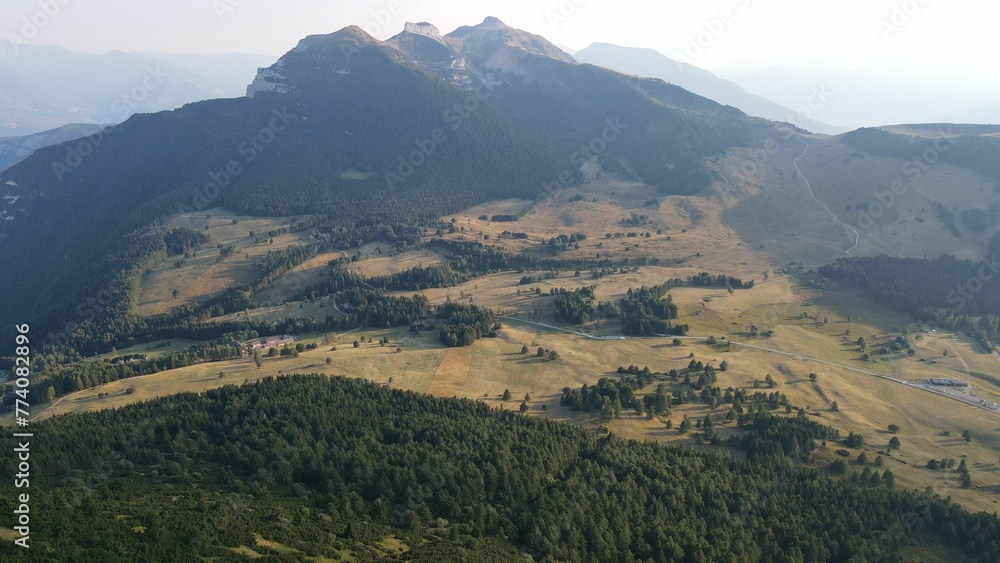 Aerial view of the mountain peaks of the Dolomites in Italy Aerial view of the mountain peaks of the Dolomites in Italy
