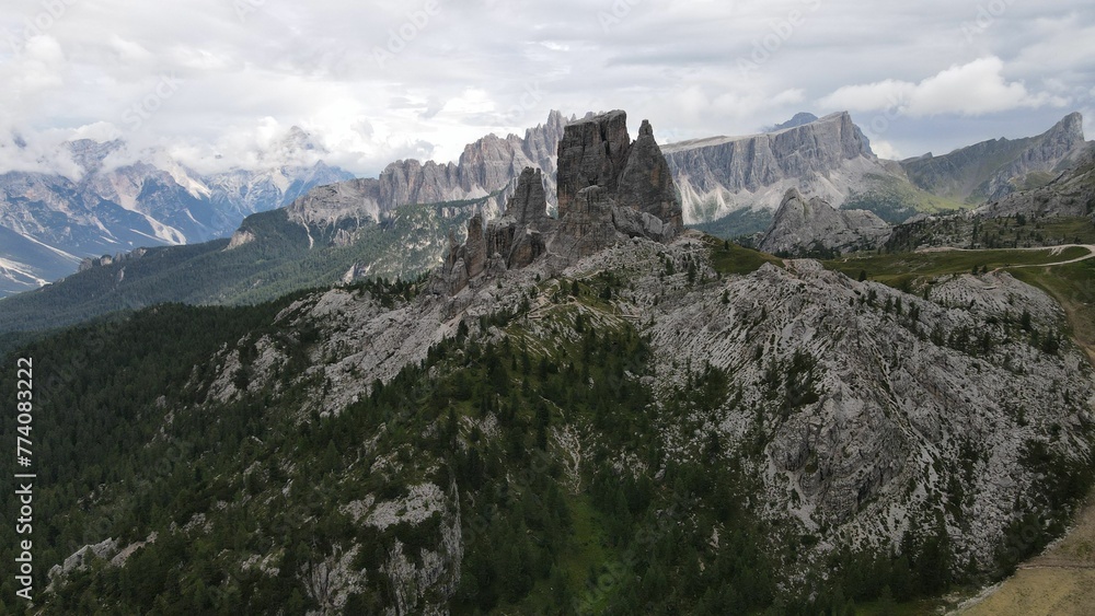 Beautiful landscape of the mountain peaks of Italian Dolomites Beautiful landscape of the mountain peaks of Italian Dolomites