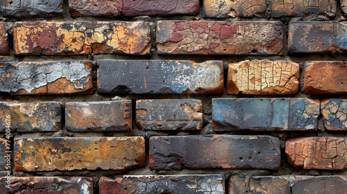 Close Up of Brick Wall With Rust