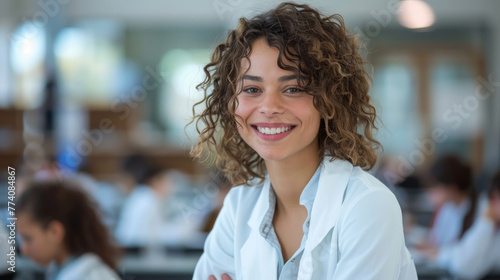 Confident Young Professional Woman Smiling in Office