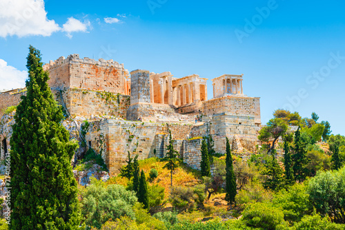 Athens, Greece. View of the Acropolis at sunny day.
