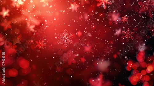 Merry Christmas red background with copy space. Merry Christmas red background with snowflakes and copy space