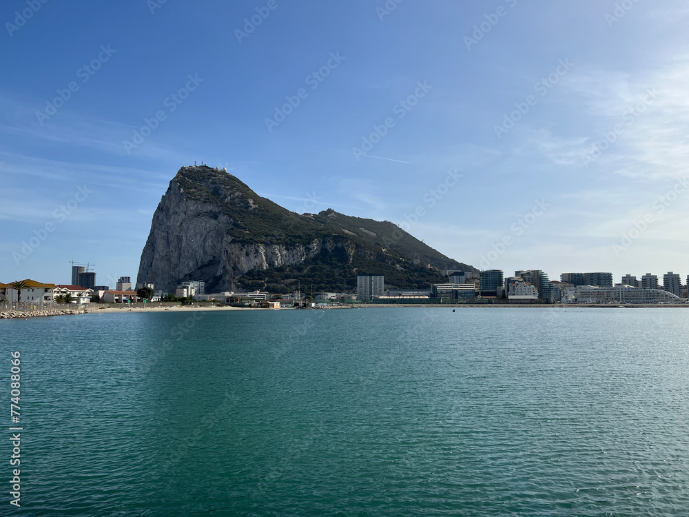 Seeing the rock in Gibraltar from La Linea de La Concepcion Seeing the rock in Gibraltar from La Linea de La Concepcion