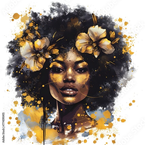 A beautiful black woman.