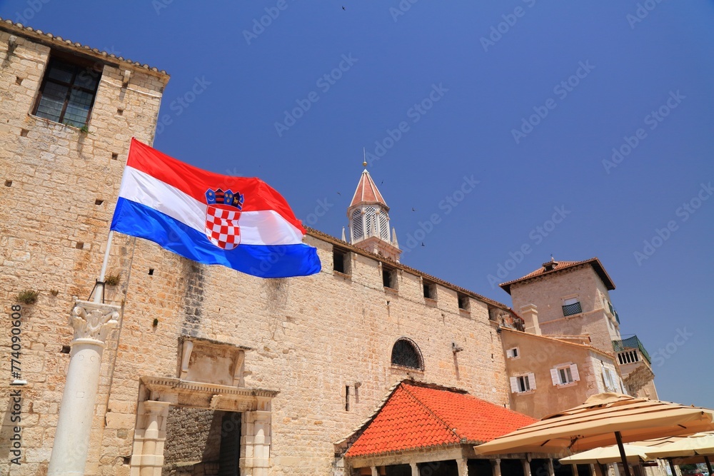 Flag of Croatia in Trogir