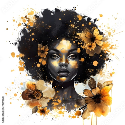 A beautiful black woman.