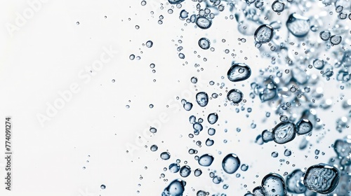 Water bubbles abstract background isolated on a white background.
