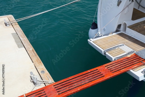 Sailboat gangway in Croatia