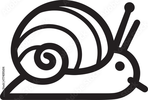 snail icon on white background