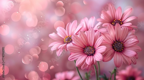 Happy Mother s Day Pink Daisy Flowers Celebration