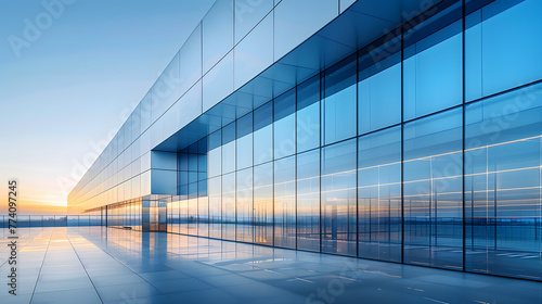 A data center, with sleek metallic architecture as the background, during a system upgrade