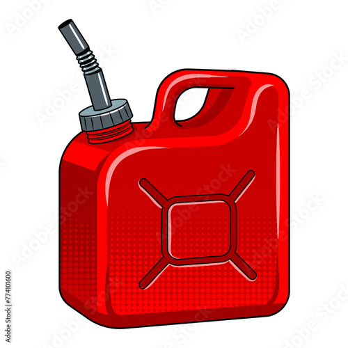 Gasoline jerrycan pop art PNG illustration