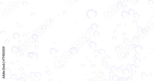 Particle background animation material with white round soap bubbles (bubbles) floating(white background). 白色の丸いシャボン玉（泡）が浮かび上がるパーティクル背景アニメーション素材(白背景)