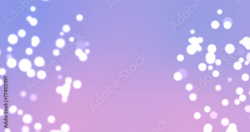Abstract glowing white particles background animation material. Sparkling particles with bokeh. (pink and blue gradation background) 抽象的な輝く白色のパーティクル背景アニメーション素材(ピンクと青のグラデーション背景) photo