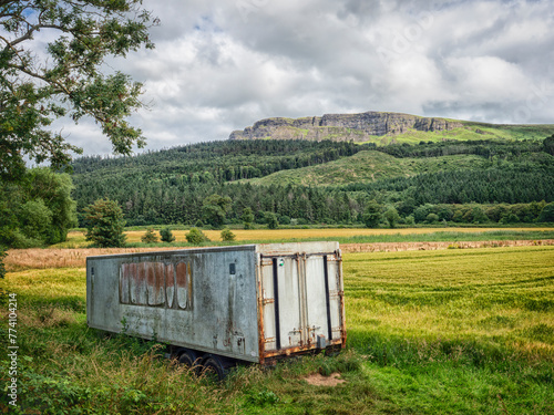 Landscape near River Roe - Abandoned Trailer Near River Roe photo