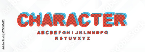 Alphabet font vector design. on white background.