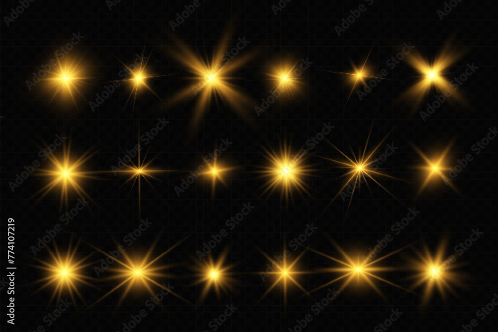 Spark of light.The star flashes brightly.Set of glowing effects.
Spark of light.The star flashes brightly.Set of glowing effects.
