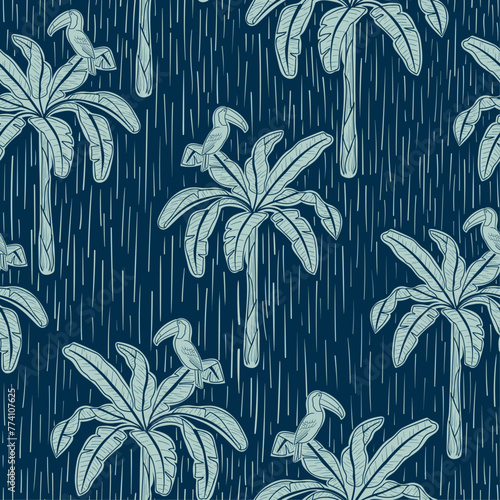 palm tree, summer, coastal, tropical seamless pattern background, print, pattern, greeting card, banners, web, wrapping paper, fashion, fabric, textile, wallpaper, cover