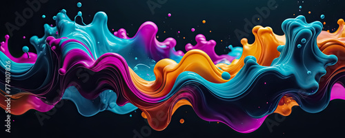 The Ephemeral Beauty of Abstract Gradient Fluid Color.