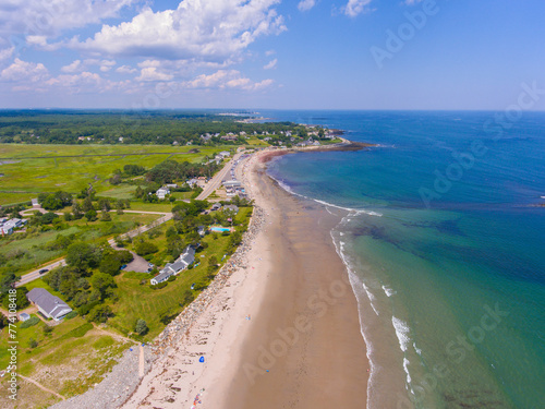 North Hampton State Beach aerial view in summer in town of North Hampton, New Hampshire NH, USA.  © Wangkun Jia