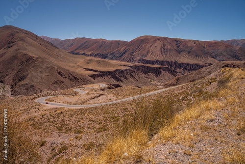 Cuesta de Lipan gorge in Purmamarca village in Jujuy, Argentina photo