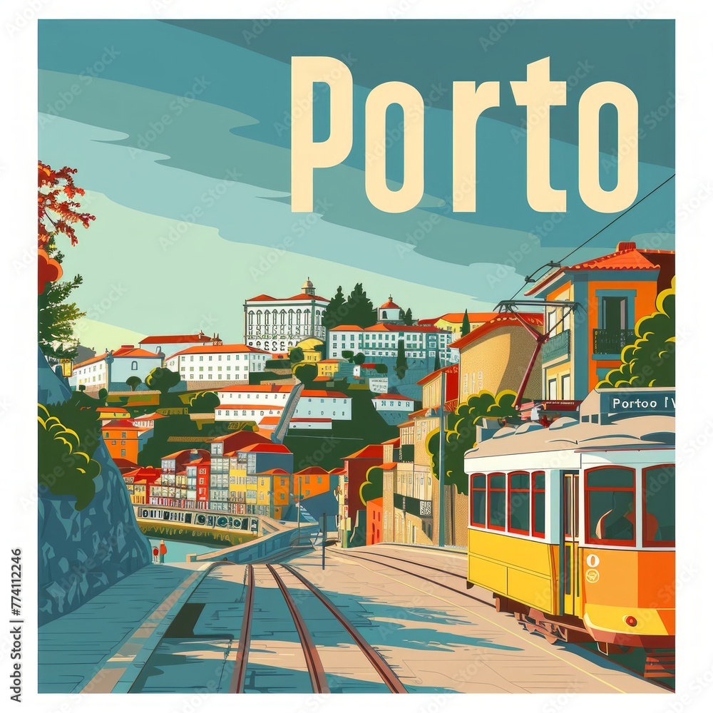 Geometric Modernism City Poster of Porto

