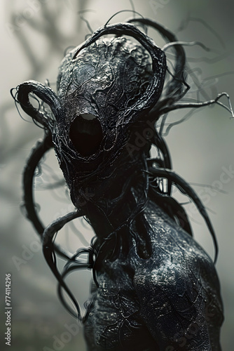 Haunting Presence of the Abyssal Lurker A Chilling Conceptual Artwork in Cinematic Style © lertsakwiman