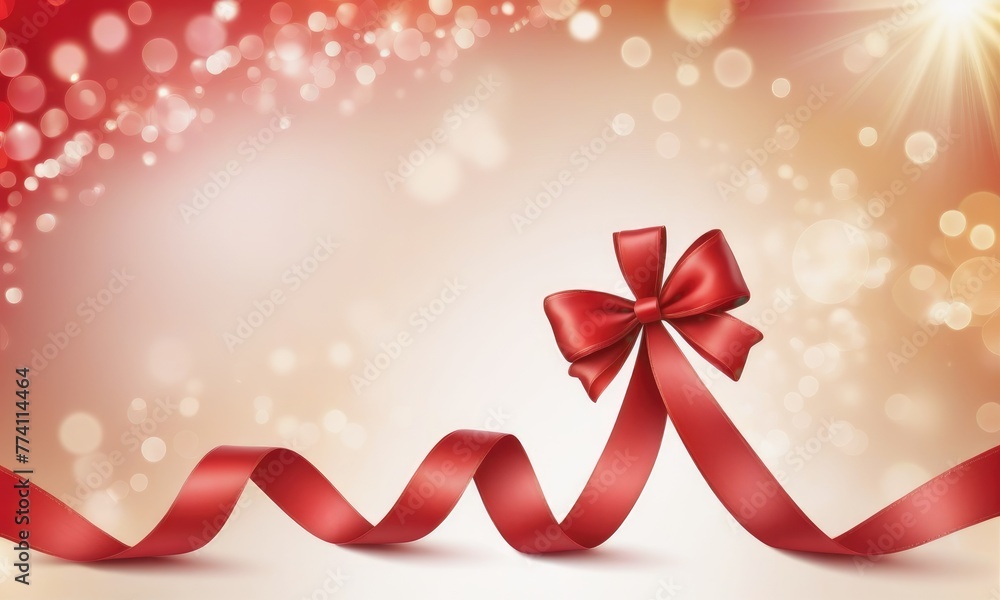 A background concept for Red Ribbon Awareness Month featuring bokeh effects A background concept for Red Ribbon Awareness Month featuring bokeh effects