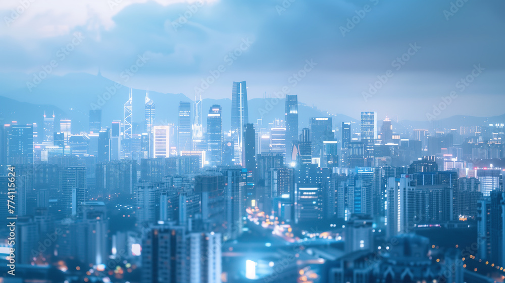 Obraz premium Bustling city background,created with Generative AI tecnology.