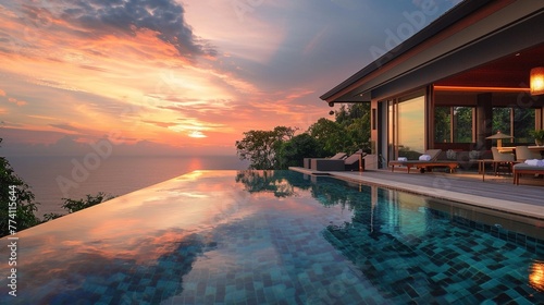 Luxurious Pool Villa Penthouse: Sunset Ocean View © Maximilien