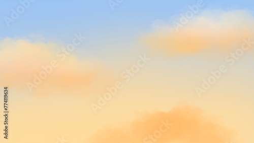 Beautiful sky with pastel cloud in sunny sunset sunrise and night time halloween sky bed time © Mr.hidy