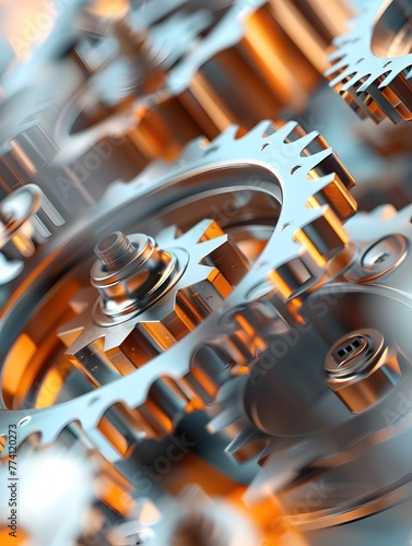 Conceptual D Gears Symbolizing Agile and Responsive Processes photo