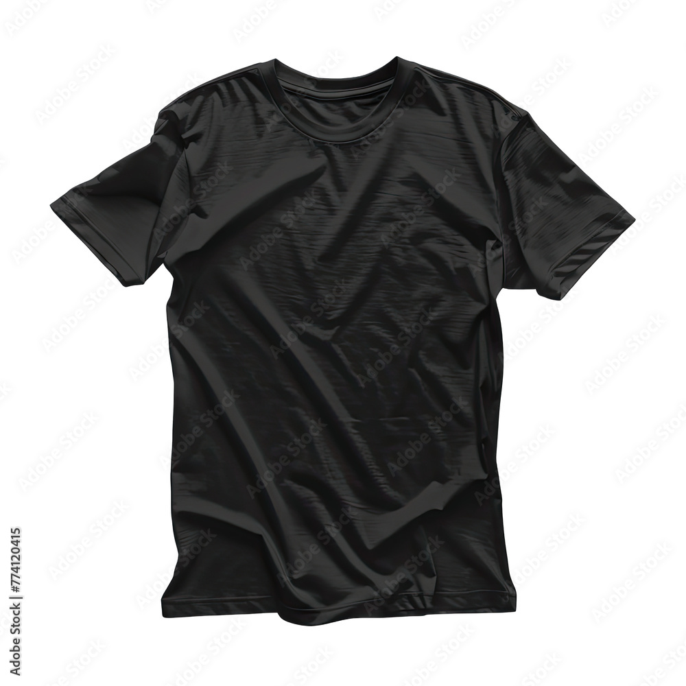 black t shirt on white background black t shirt on white background