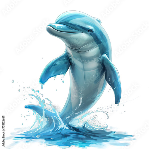 dolphin isolated on white