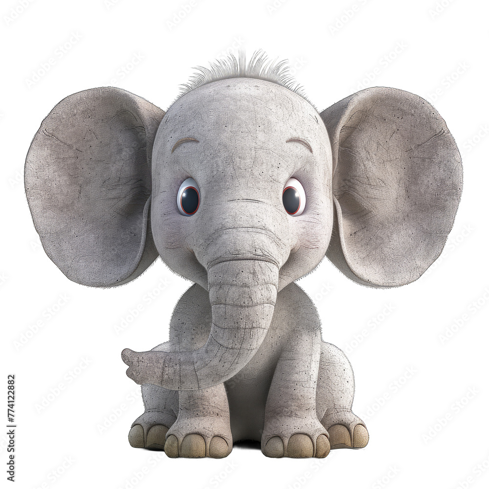elephant cartoon isolated on white elephant cartoon isolated on white